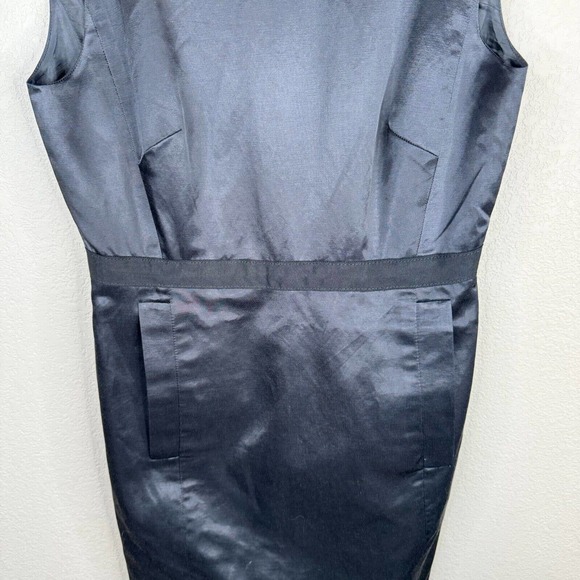 Marc by Marc Jacobs Sheath Dress Size 4 Black Silky Classic Sleeveless Cocktail - Picture 4 of 16
